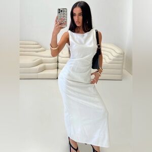 Princess Polly White Sleeveless Maxi Dress